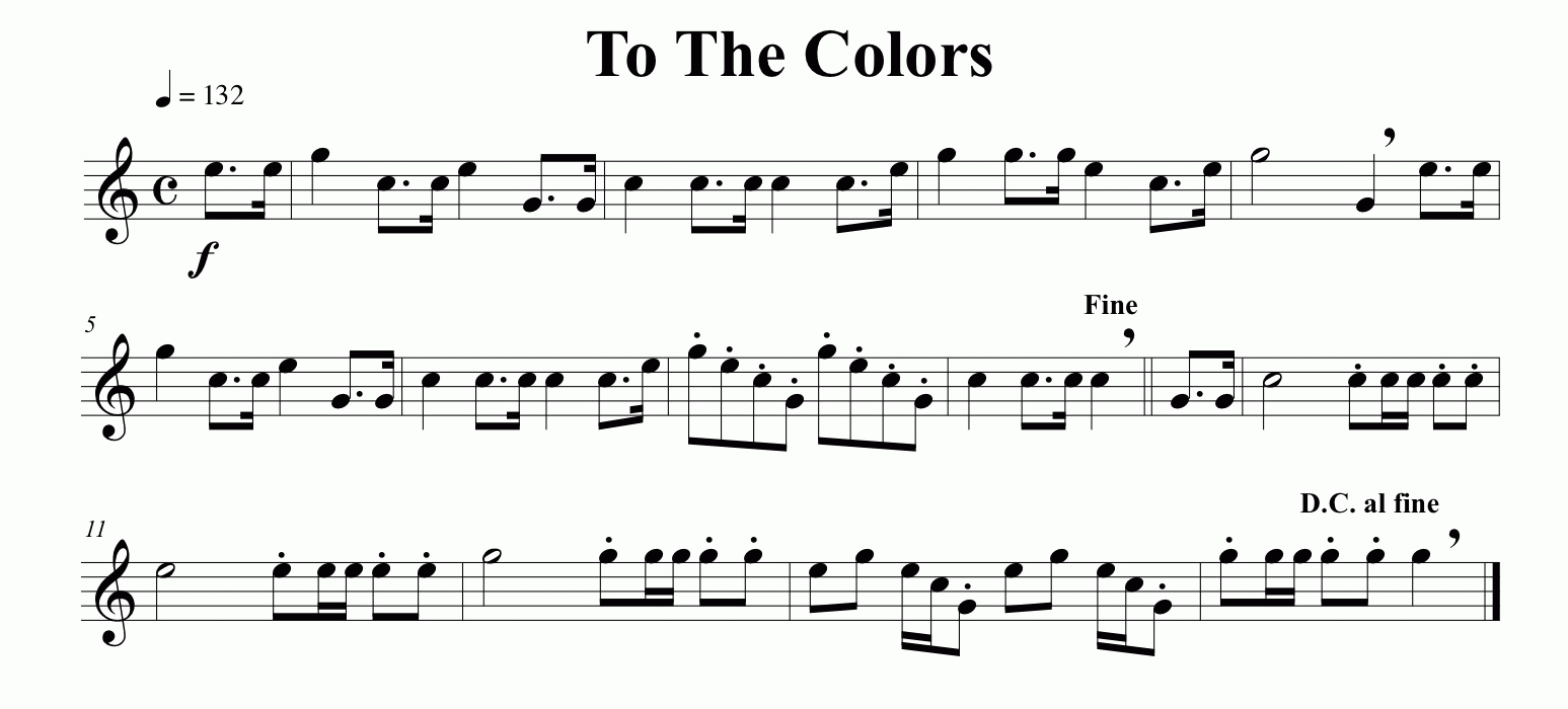 Music for the To the Colors Bugle Call